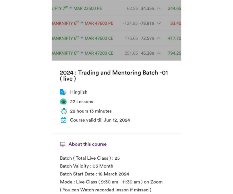 IITIAN Trader 2024 Trading and Mentoring Batch 01 March - April