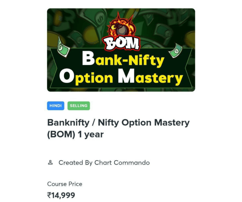 BOM- Bankniftynifty Option Mastery by Chart Commando